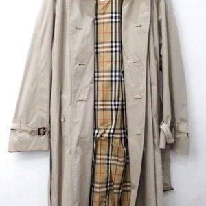 Burberry Beige Trench Coat with Check Lining